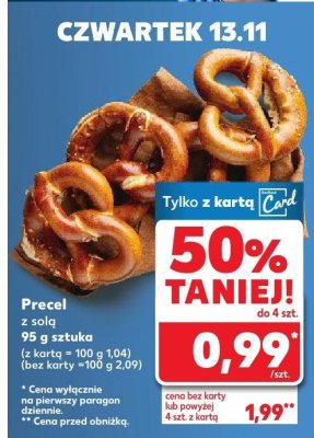 Precel z solą 95 g sztuka promocja w Kaufland