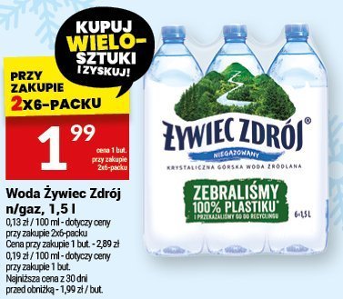 Woda Żywiec Zdrój n/gaz, 1,5 l promocja w Twój Market