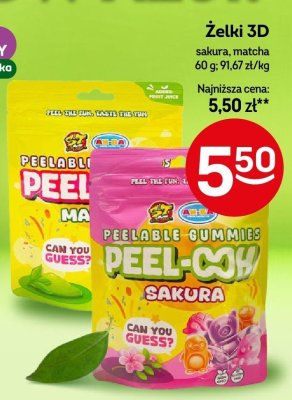 Żelki 3D sakura, matcha Peel-Off promocja w Żabka