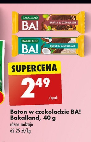 Baton bakalie w czekoladzie Bakalland ba! promocja