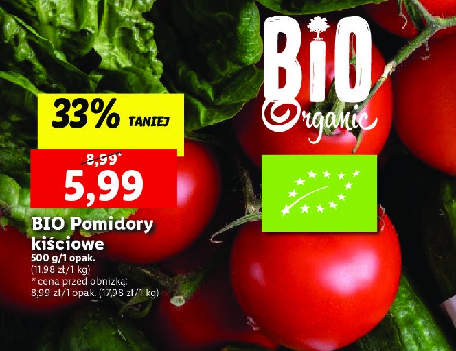 Pomidory kiściowe Bio organic promocja
