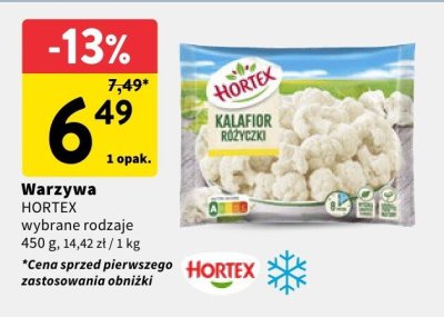 Warzywa HORTEX kalafior różyczki wybrane rodzaje promocja w Intermarche