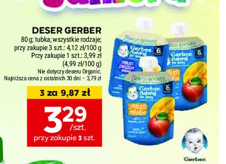 Deserek jabłko mango Gerber natual for baby promocja