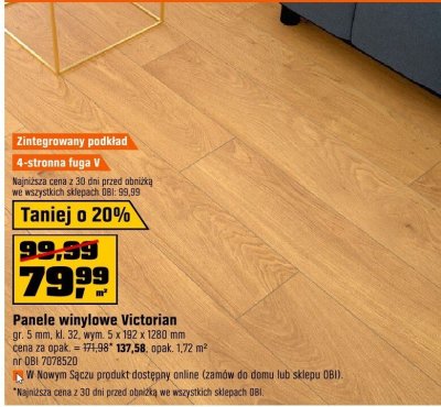 Panele winylowe Victorian promocja w OBI