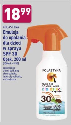 Emulsja dla dzieci spf 30 Kolastyna family promocja
