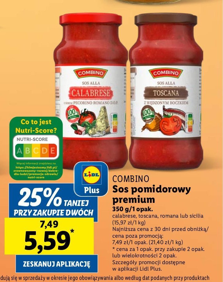 Sos calabrese Combino promocja w Lidl