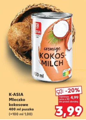 Mleczko kokosowe 440 ml promocja w Kaufland