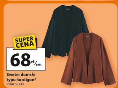 Sweter damski typu kardigan xs-3xl Auchan inextenso promocja w Auchan