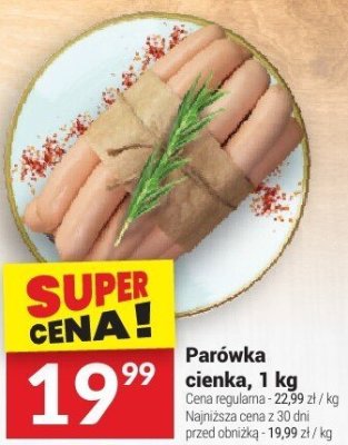 Parówka cienka, 1 kg promocja w Twój Market