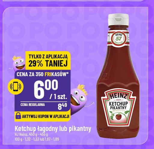 Ketchup łagodny Heinz promocja w POLOmarket