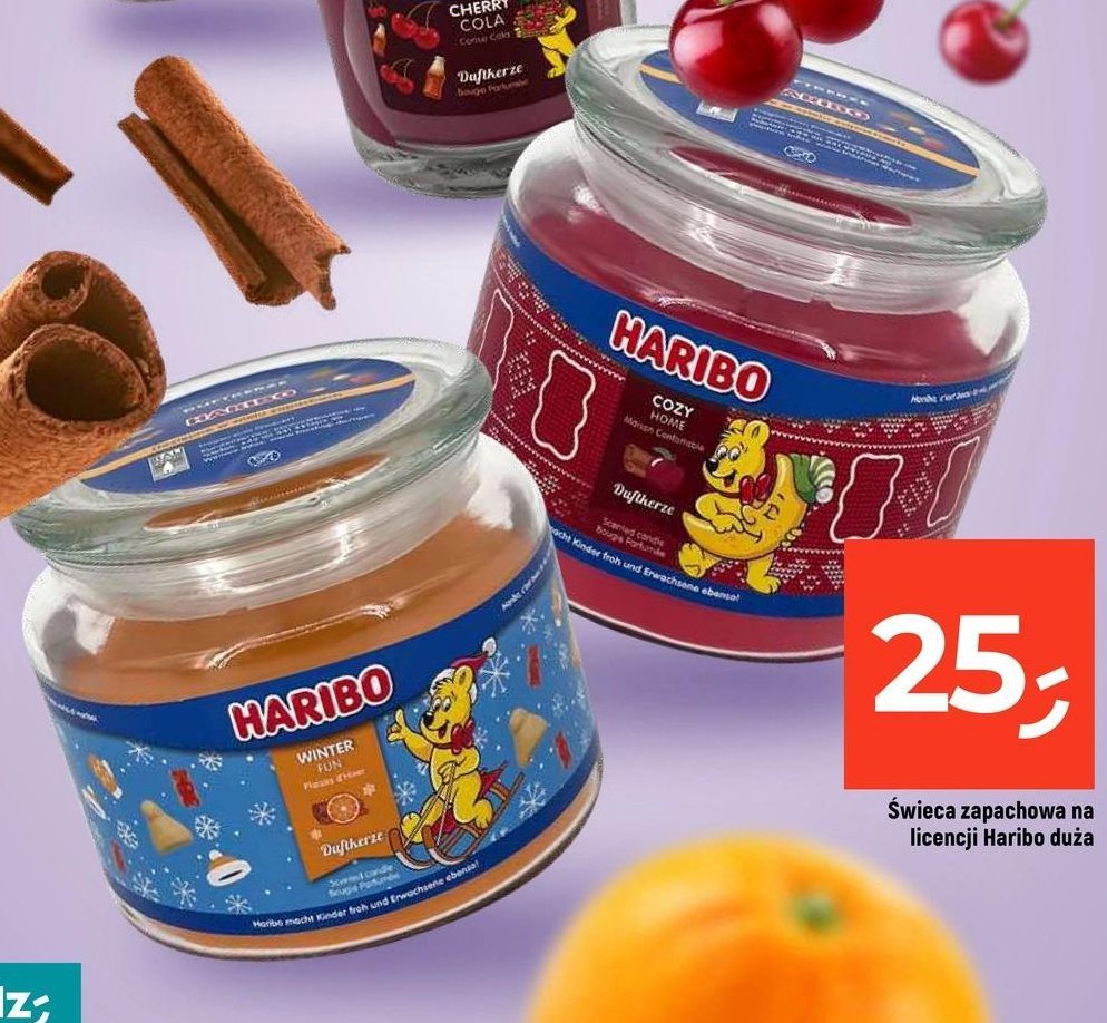 Świeca w szkle cozy home Haribo promocja