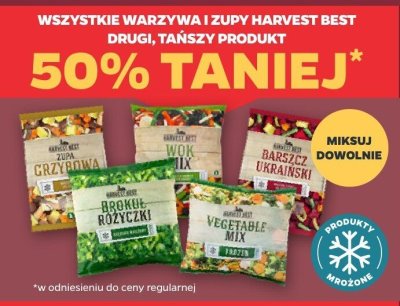 Warzywa i zupy Harvest Best DRUGIE -50% promocja w Netto