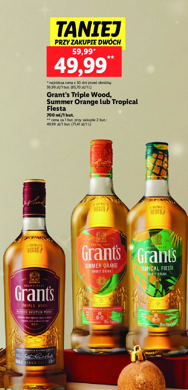 Whisky Grant's summer orange promocja