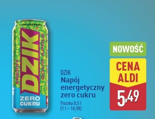 Nap贸j energetyczny zero kalorii sour apple WK DZIK promocja