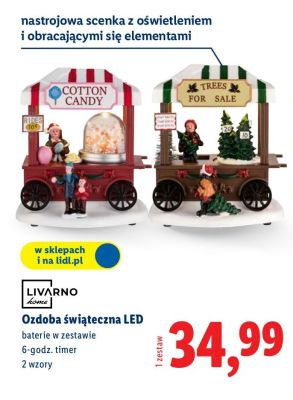 Ozdoba świąteczna LED  promocja w Lidl