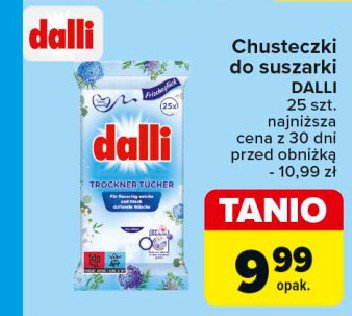 Chusteczki do suszarki Dalli promocja