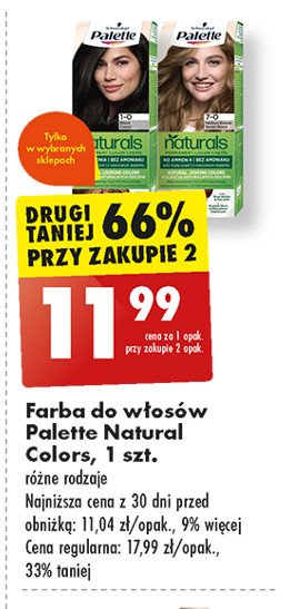 Farba do włosów 7-0 Palette permanent naturals color creme promocja