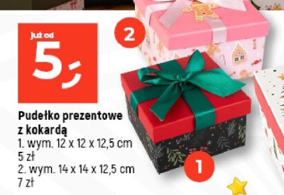 Pudełko prezentowe z kokardą 14x14x12,5 cm promocja w Dealz
