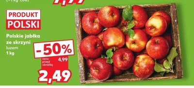 Jabłka polskie ze skrzyni luzem promocja w Kaufland