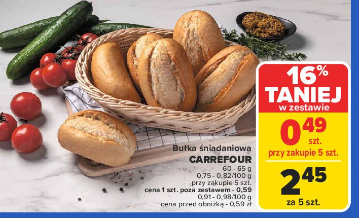 Bułka śniadaniowa Carrefour promocja w Carrefour