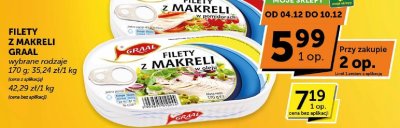 Filety z makreli Graal w pomidorach promocja w Groszek