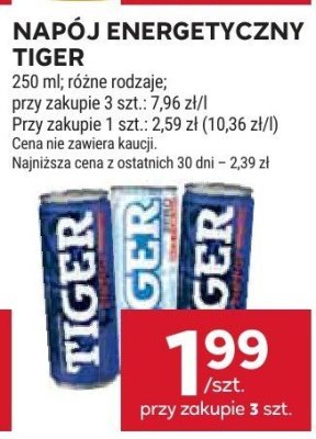 Napój energetyczny Tiger promocja w Stokrotka
