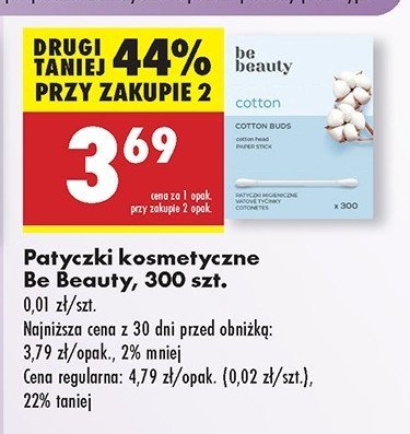 Patyczki higieniczne Be beauty Be beauty care promocja
