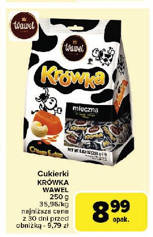 Cukierki Wawel krówka mleczna promocja w Carrefour Market