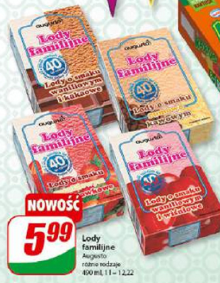 Lody truskawkowe Augusto familijne promocja
