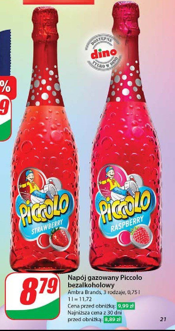 Napój malinowy Piccolo promocja w Dino