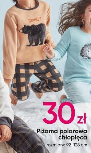 Piżama chłopięca polarowa z nadrukiem 92-128 promocja