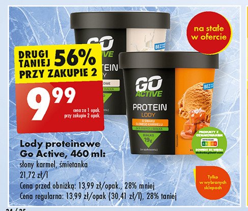 Lody proteinowe słony karmel Go active promocja