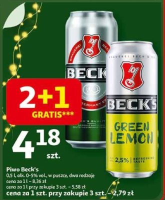 Piwo Beck's promocja w Auchan