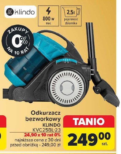 Odkurzacz kvc25bl-23 Klindo promocja