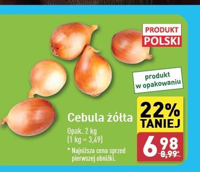 Cebula żółta promocja w Aldi