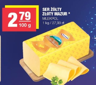 Ser żółty Złoty Mazur Mlekpol promocja w SPAR