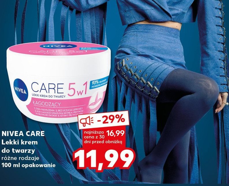 Krem do twarzy lekki łagodzący Nivea creme care promocja