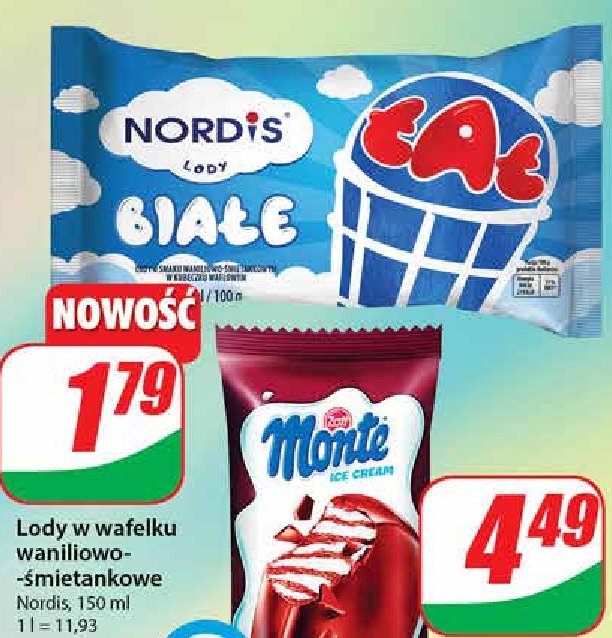 Lody białe Nordis promocja