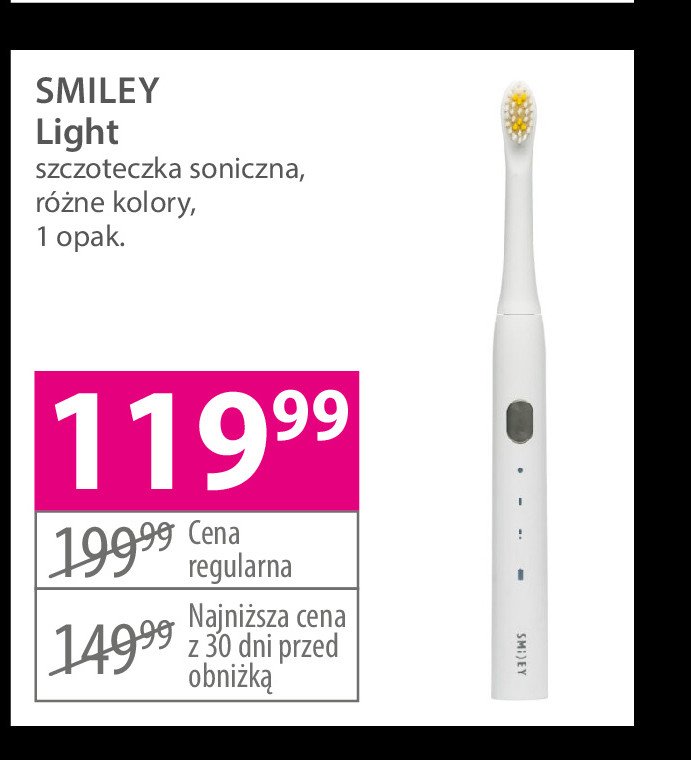 Szczoteczka do z臋b贸w soniczna Smiley light promocja
