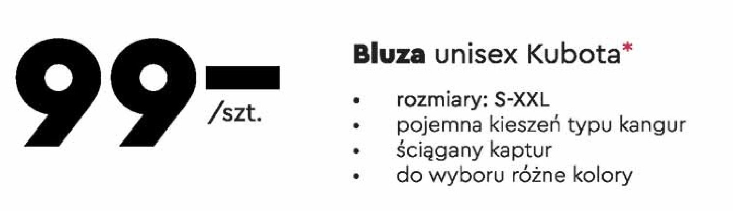 Bluza unisex s-xxl KUBOTA promocja