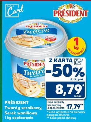 Twaróg sernikowy 1 kg  promocja w Kaufland