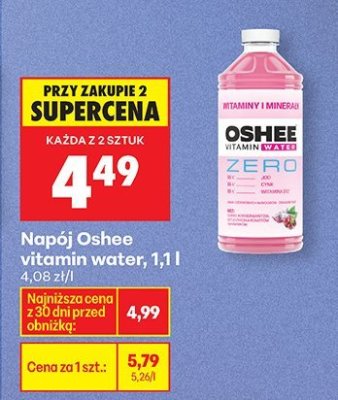 Napój Oshee vitamin water, 1,1 l promocja w Biedronka