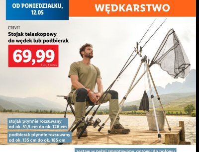 Stojak teleskopowy do wędek Crivit promocja