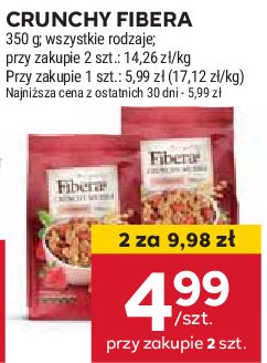 Musli crunchy truskawkowe Fibera promocja w Stokrotka