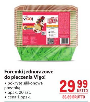Foremki jednorazowe do pieczenia Vigo promocja w Makro