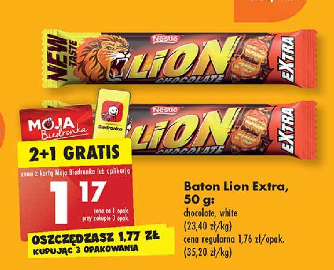 Baton LION CHOCOLATE promocja