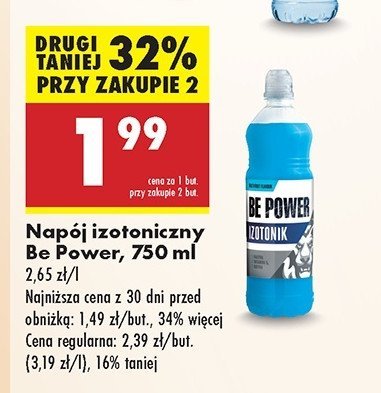 Napój izotoniczny wieloowocowy Be power promocja