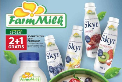Jogurt pitny Skyr jagoda promocja w Stokrotka