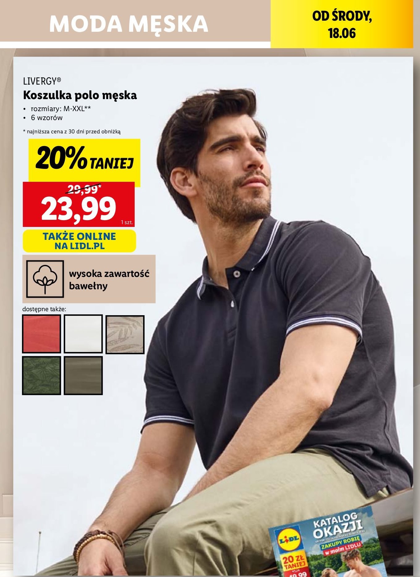 Koszulka polo męska m-xxl Livergy promocja w Woolworth