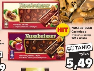 Czekolada mleczna z ca艂ymi orzechami Alpen gold nussbeisser promocja
